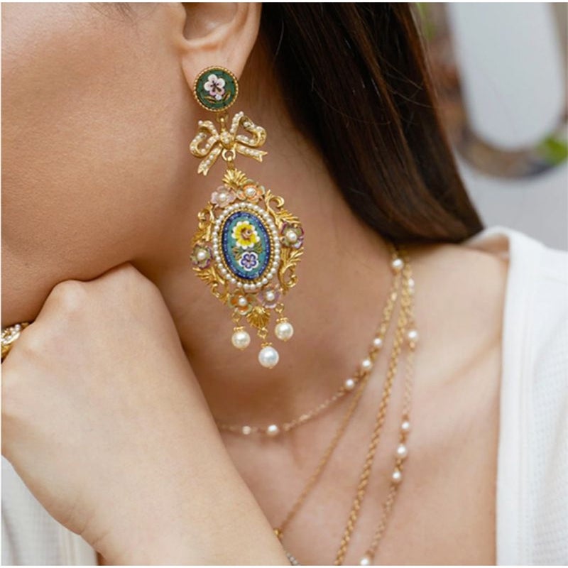 Vintage Court Style Earrings Bohemian Tassel Retro Handmade Women's Jewelry - Image 2