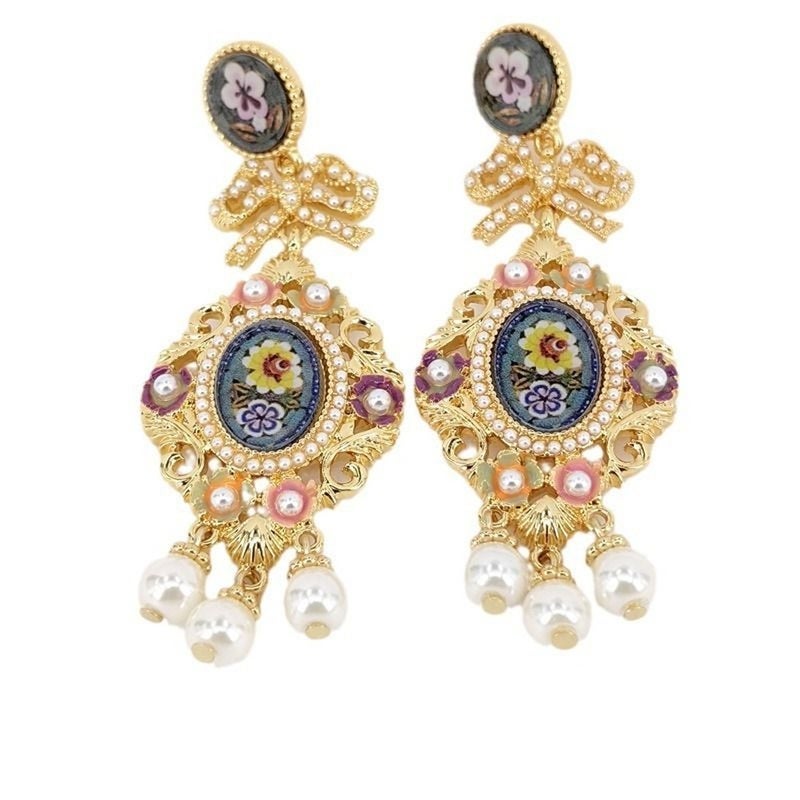 Vintage Court Style Earrings Bohemian Tassel Retro Handmade Women's Jewelry - Image 1