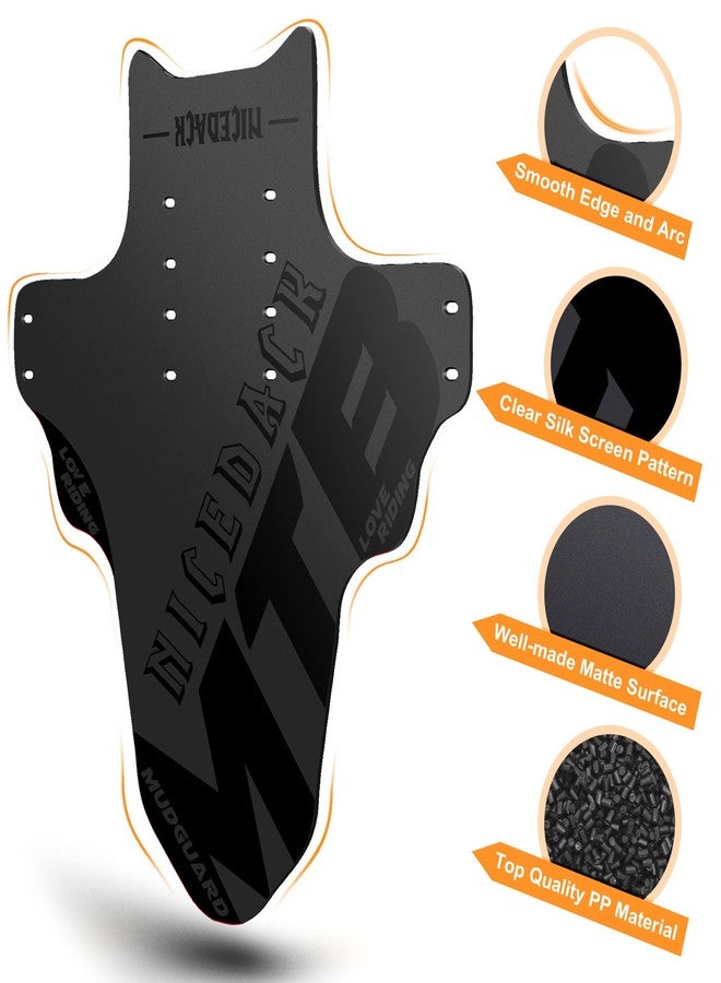 NICEDACK Mudguards Mountain Bike, 2 Pieces Mudguards Fit 20-29 Inch MTB Mudguard Front and Rear Compatible Bicycle Splash Guard (Black) - Image 3