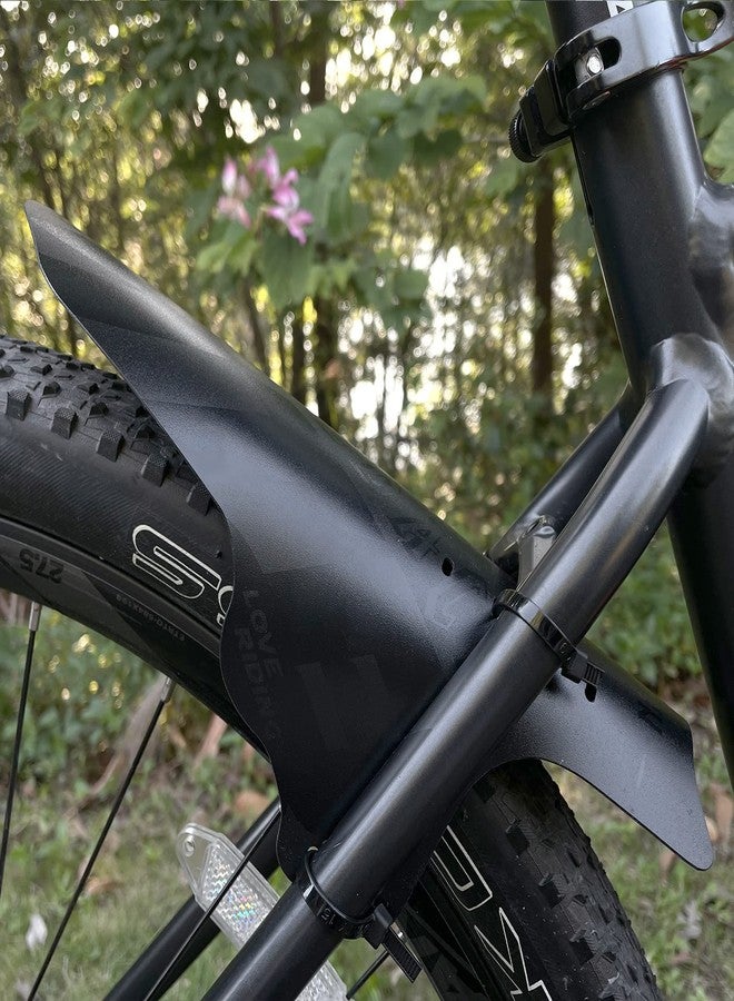 NICEDACK Mudguards Mountain Bike, 2 Pieces Mudguards Fit 20-29 Inch MTB Mudguard Front and Rear Compatible Bicycle Splash Guard (Black) - Image 5
