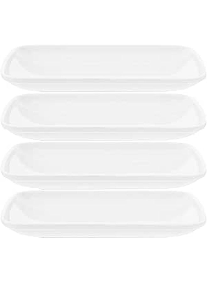 Melamine Square Plates 4pcs 19x12cm Steak Trays Snack Dessert Plates - Image 1