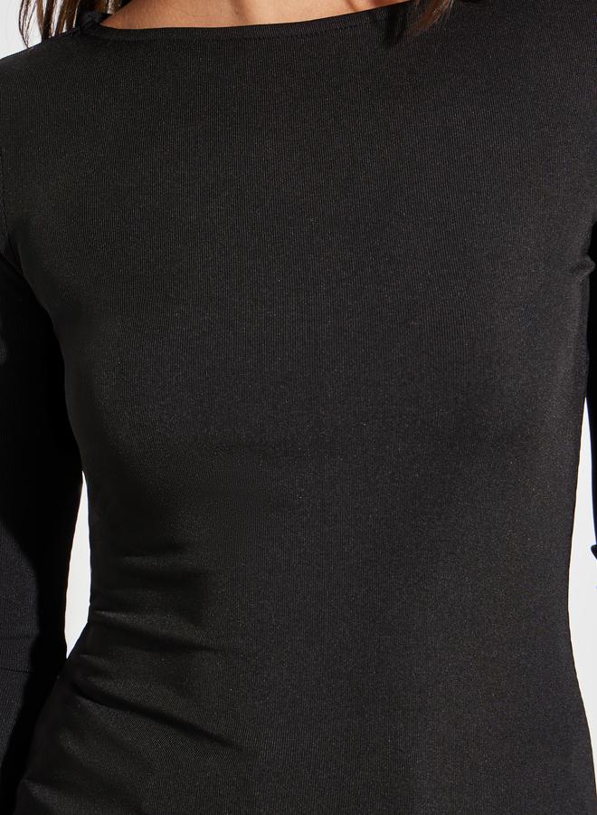 Styli Pack of 2 - Solid Boat Neck Knit Top - Image 3