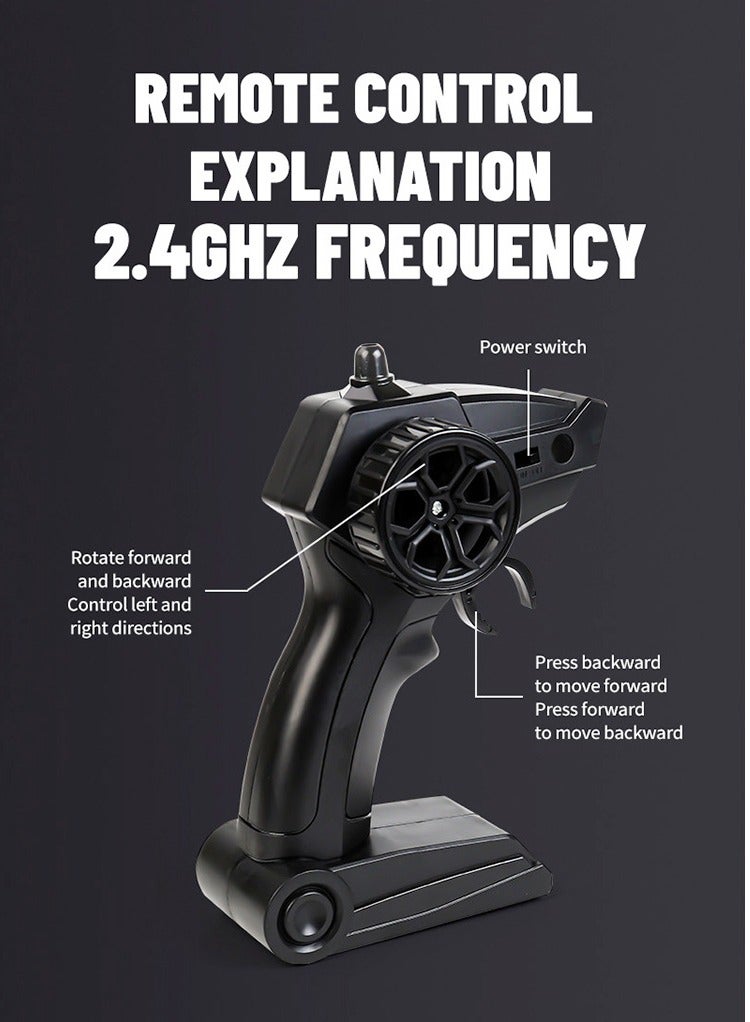 JJRC 1:24 Pickup RC Cybertruck , 4WD All Terrain Off-Road Fast Remote Control Car,  LED Headlights, 2.4GHz Powerful RC  Sand Car, Toys for Kids & Adults Ages - Silver - Image 5