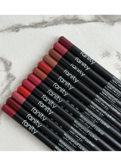 FANITY 12-Piece Waterproof Lipliner Pencil Set Multicolour  - Image 5