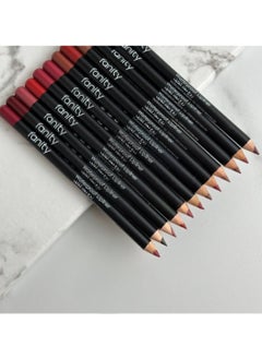 FANITY 12-Piece Waterproof Lipliner Pencil Set Multicolour  - Image 1