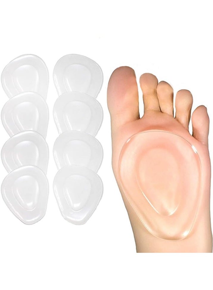 Metatarsal Pads Ball of Foot Cushions 8 Pack Gel Ball Feet Pads Mortons Neuroma Callus Foot Pain Relief Bunion Forefoot Support for Women Men - Image 1