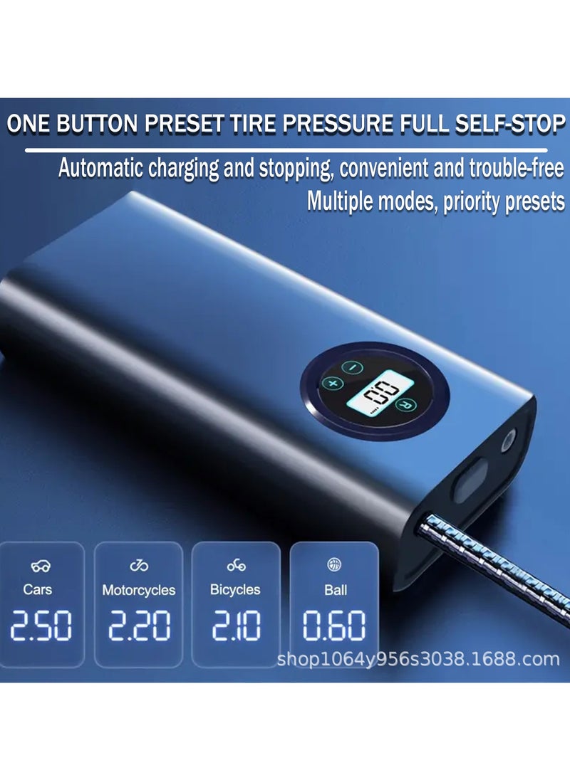 SHIXIN Car electric air pump, portable digital display air pump, small and wireless, suitable for inflating cars, motorcycles, bicycles, and various balls  - Image 4
