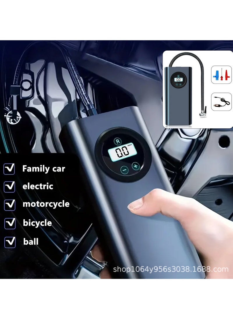 SHIXIN Car electric air pump, portable digital display air pump, small and wireless, suitable for inflating cars, motorcycles, bicycles, and various balls  - Image 1