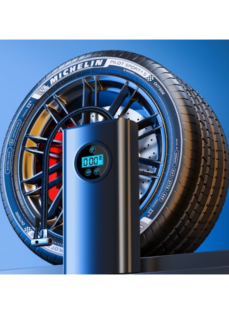 SHIXIN Car electric air pump, portable digital display air pump, small and wireless, suitable for inflating cars, motorcycles, bicycles, and various balls  - Image 2
