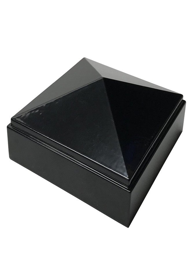 Decorex Hardware 2.5" x 2.5" Aluminium Pyramid Post Cap for Metal Posts - Pressure Fit - Black - Image 1