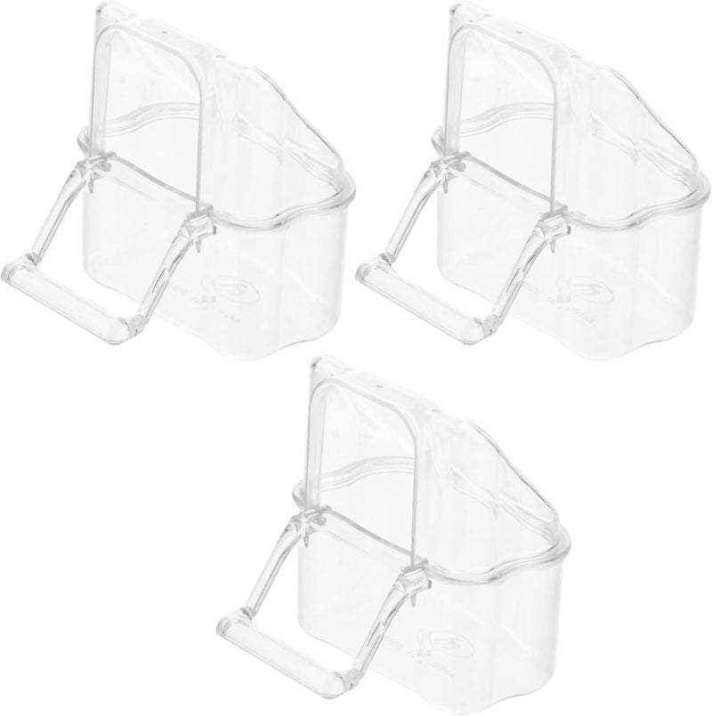 بو بيت بوب POPETPOP 3pcs Bird Cage Feeder Parrot Feeder Tray Hanging Cup Food Dish for Small Birds Lovebirds Cockatiels Canaries Sun Conures - Image 1