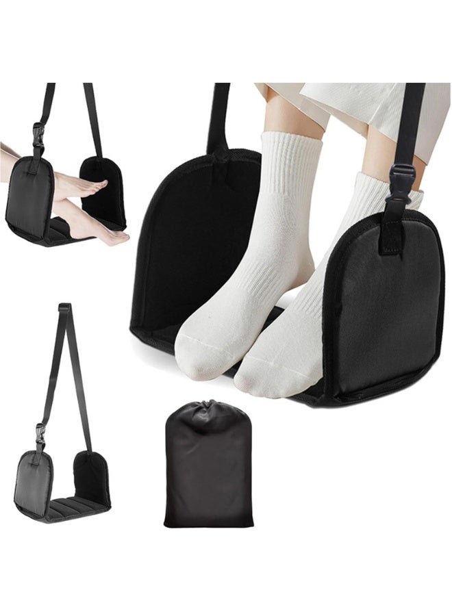 كوفوز راحة القدم راحة القدم الطائرة مصنوعة مع الرغوة الممتازة السفر راحة القدم الطيران حمل هانك راحة القدم ارتفاع قابل للتعديل لرحلات الطيران لمسافات طويلة المكتب / المنزل - Image 3