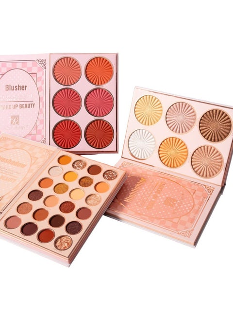 PROFESSIONAL MAKE-UP KIT EYESHADOW BLUSHER HIGHLIGHTER
