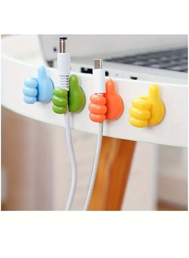 5 Pack Mix Colors Finger Hooks Multi Purpose Organizer for Phone Cables Wires Glasses Keys - Image 2