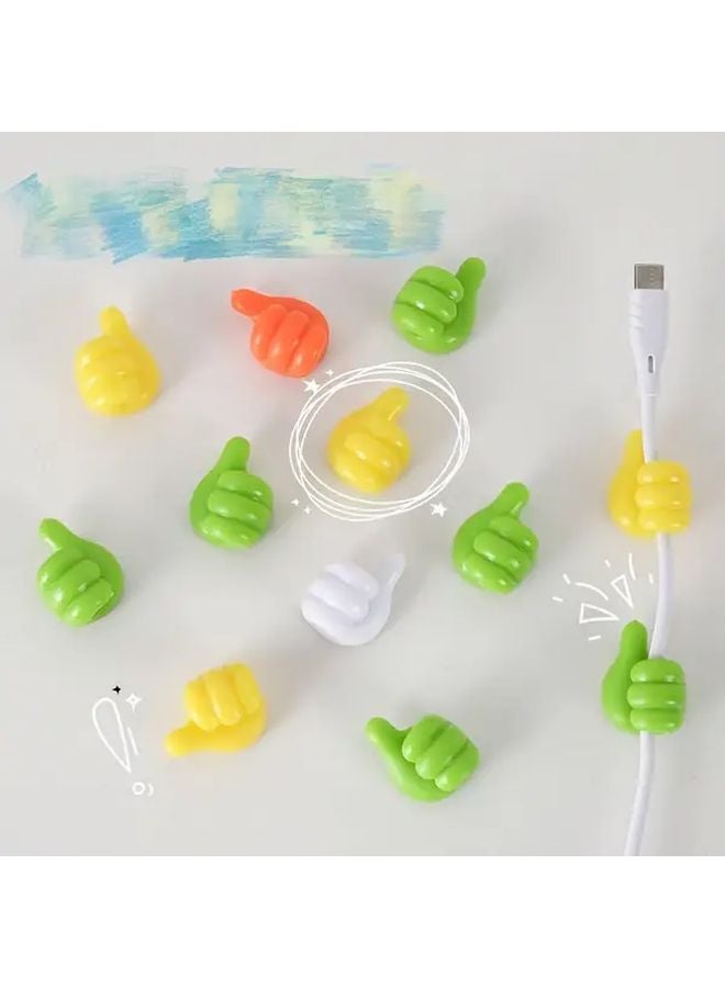 5 Pack Mix Colors Finger Hooks Multi Purpose Organizer for Phone Cables Wires Glasses Keys - Image 1