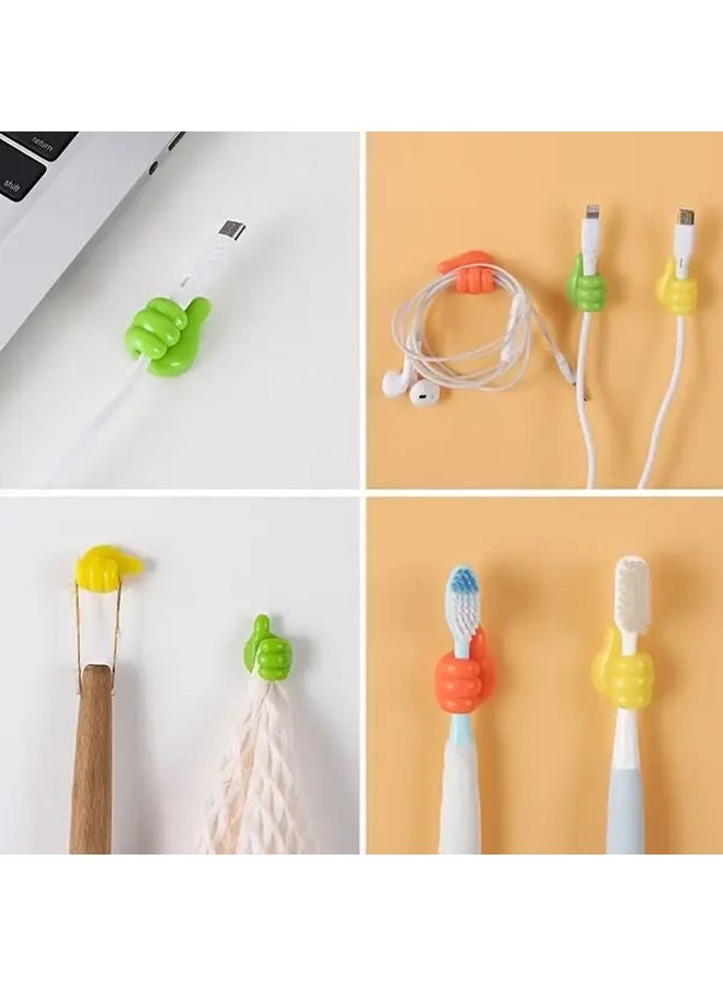 5 Pack Mix Colors Finger Hooks Multi Purpose Organizer for Phone Cables Wires Glasses Keys - Image 5