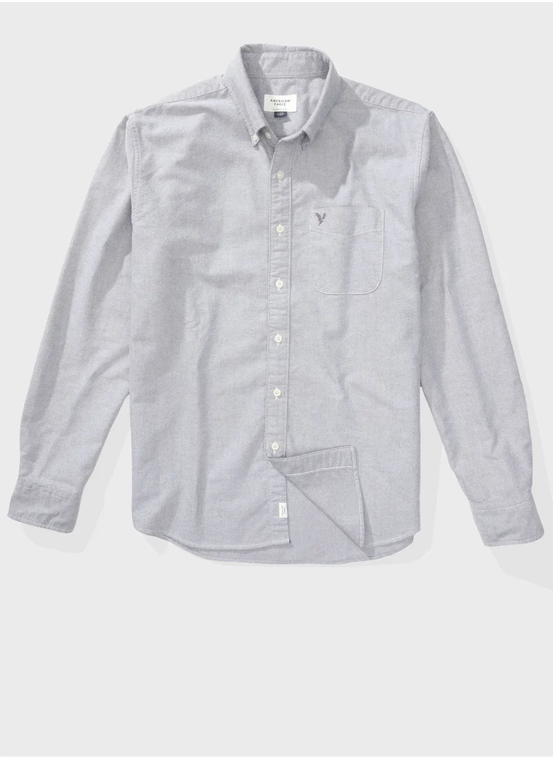 American Eagle Pocket Detail Button Down Shirt