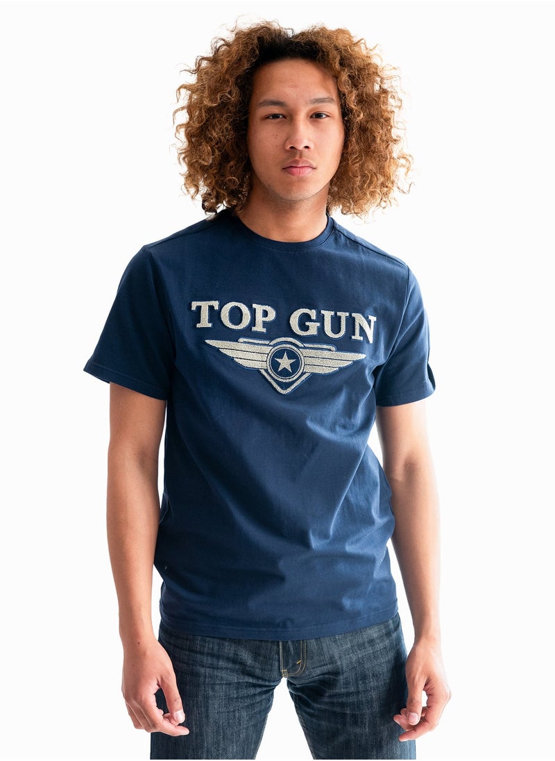 Top Gun TOP GUN® EMBROIDERED LOGO TEE- NAVY  - Image 1
