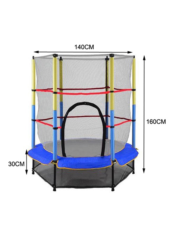 5.5 Feet Boy and Girl Trampoline With Safety Net Outdoor Play Garden Toy Gift 140x140x160cm - Image 4