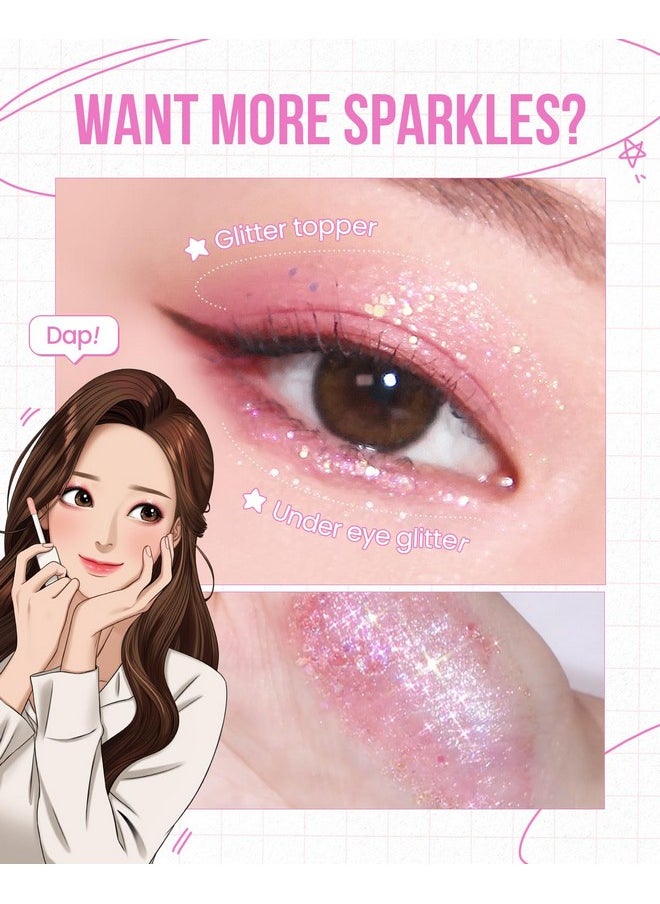 AMTS - Webtoon True Beauty - 04 Dear Jasmine | Liquid Chunky Glitter Eyeshadow | Highlighter, K-Drama Korean Makeup, Pigmented, Long Lasting Shimmer - Image 1