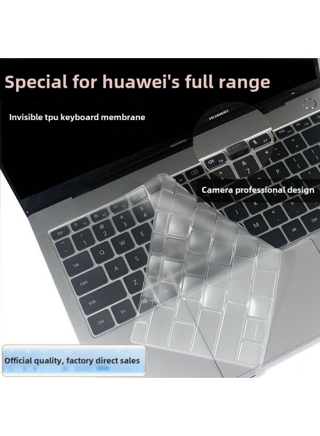 For Huawei Glory Magicbook Pro Laptop D16 Computer Mate13X16 Keyboard Protection Film-Color:Silicone Black-Dimensions:Keyboard Film Carton Packaging