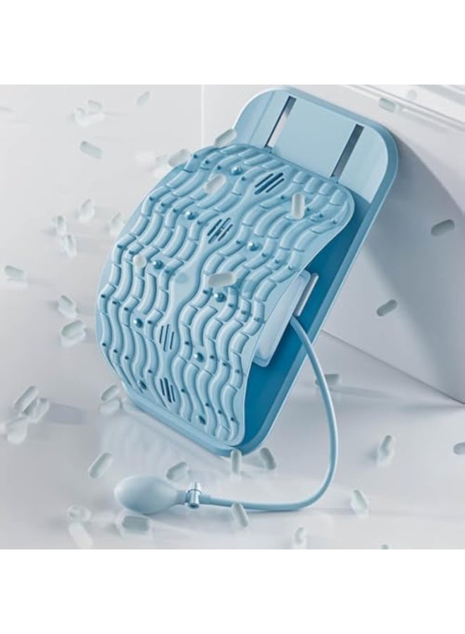 Arabest Back Stretcher for Lower Back Pain Relief, Inflatable Regulated Back Cracker,Spine Decompression with Acupressure Points,Yoga,Gym Runner,Sports Fitness Relaxations Gift (Light Blue) - Image 4