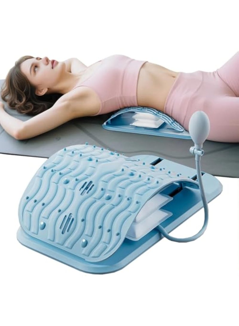 Arabest Back Stretcher for Lower Back Pain Relief, Inflatable Regulated Back Cracker,Spine Decompression with Acupressure Points,Yoga,Gym Runner,Sports Fitness Relaxations Gift (Light Blue) - Image 1
