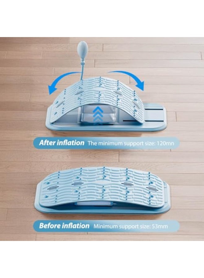 Arabest Back Stretcher for Lower Back Pain Relief, Inflatable Regulated Back Cracker,Spine Decompression with Acupressure Points,Yoga,Gym Runner,Sports Fitness Relaxations Gift (Light Blue) - Image 5