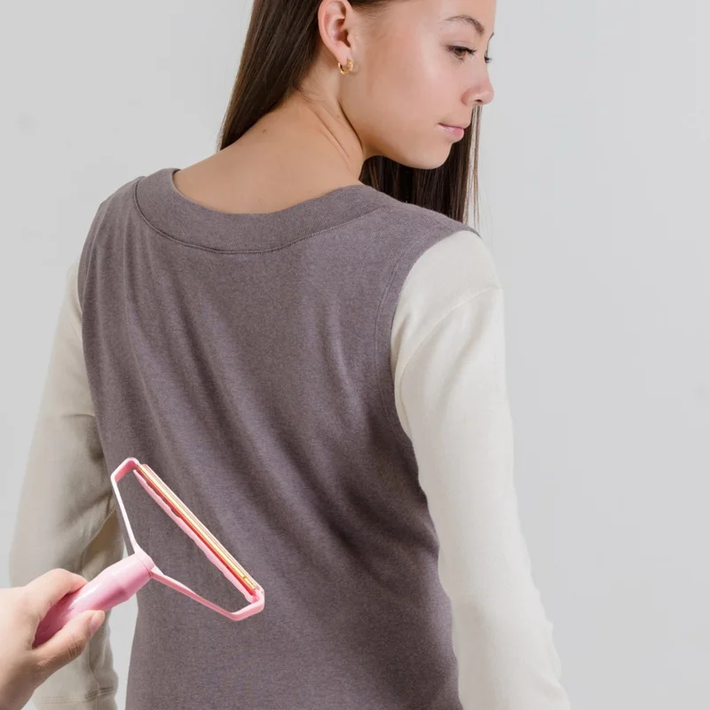 5 دي ام Double Sided Dress Sweater Plastic Fabric Hair Removal and Lint Remover Collector Portable
