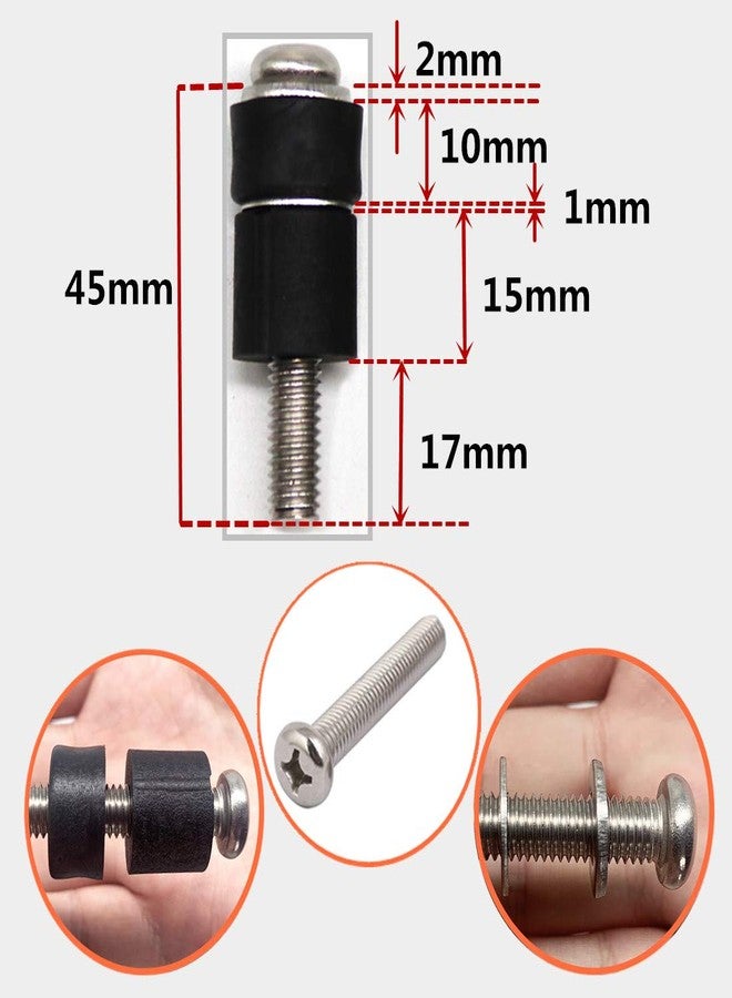 Adiyer M8 Screws for Samsung TV Wall Mount 304 Stainless Steel M8 x 45mm TV Mounting Bolts Screws for Samsung TV with 25mm Long Spacers - Image 2