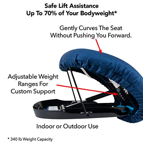 Carex Upeasy Seat Assist Plus, Chair Lift And Sofa Stand Assist, Chair Lift Devices for Seniors, Portable Lifting Seat For Persons 200 lbs to 340 Pounds, Provides 70% Assistance for Daily Living Aids - Image 3