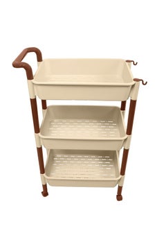 co arma Multi-layer, multi-colored plastic kitchen storage cart with four wheels  - Image 1