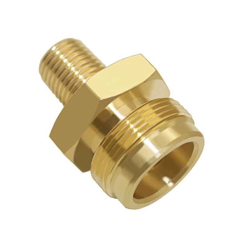 Hooshing Propane Gas Fitting 1/4" Male NPT x 1"-20 Male Throwaway Cylinder Thread for RV Camping Grill Lantern and Heater - Image 1