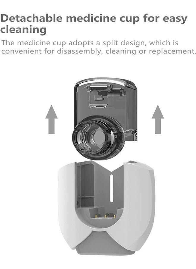 Portable Lightweight Silent Auto Nebulizer Ultrasonic Mesh, Relief From Allergies Asthma With USB and 2 Mask