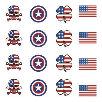 Golfdotz - USGA Rule Conforming Golf Ball Markers, Golf Ball Stickers for Marking Balls, No More Smearing from Stamps, Gifts for Golfers, Dads, and Retirees, (American Foursome; 32-Count) - Image 3