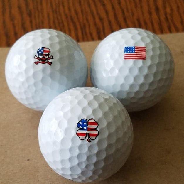 Golfdotz - USGA Rule Conforming Golf Ball Markers, Golf Ball Stickers for Marking Balls, No More Smearing from Stamps, Gifts for Golfers, Dads, and Retirees, (American Foursome; 32-Count) - Image 4