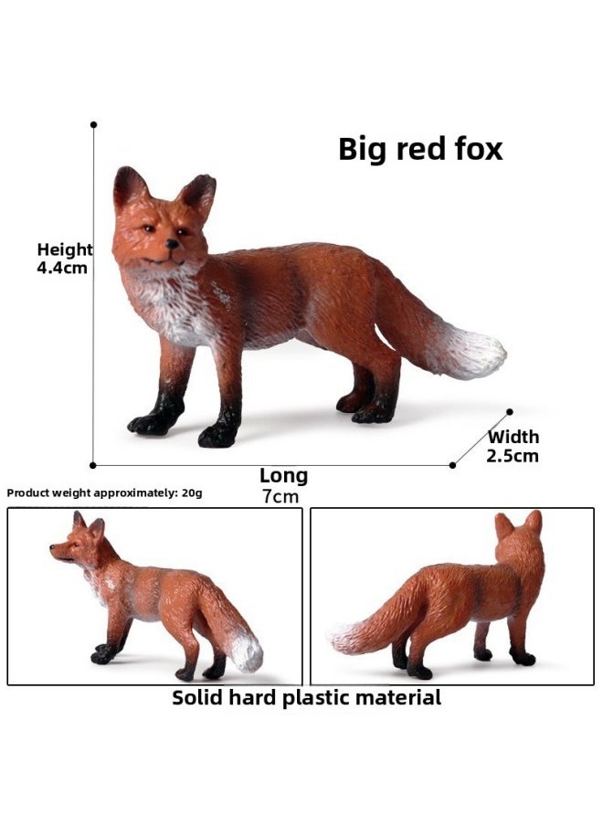 Generic - Montessori Simulation Forest Animal Model White Tail Deer Red Fox Squirrel Elk Raccoon Little Brown Bear Rabbit Toy-Color:Tree (set Of 10) - Image 1