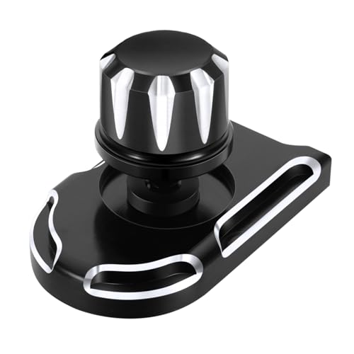 Amazicha Black Knurled Stainless Steel Screw Seat Bolt with Knob Cover Tab Compatible for Harley Davidson Touring 1996-2025 - Image 1