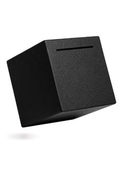 Joyelink Bank for Adults, Stainless Steel Savings Bank to Help Budget and Save, Metal Money Bank Only Savings Box, Must Break to Access Money, 5.9"X5.9"X5.9" Black  - Image 1