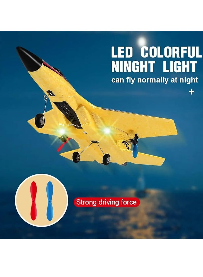 RC Airplane H-W 33 – 2 Channel Remote Control Foam Plane for Kids 12+ & Adults | Beginner-Friendly RC Aircraft Toy with 3 Batteries – Easy to Fly (Yellow)  - Image 3