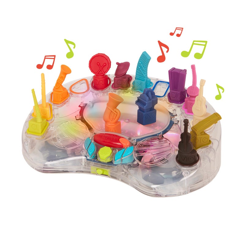 B toys B Symphony Interactive Musical Orchestra Toy with 13 Instruments 15 Classical Songs LightUp Stage for Baby Toys Toddlers Educational Music Learning Set for Kids Ages 3