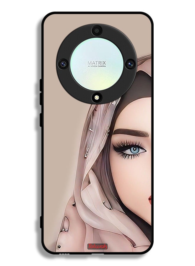 Tolwak Honor X9a Protective Case Cover Half Face Girl Art - Image 1