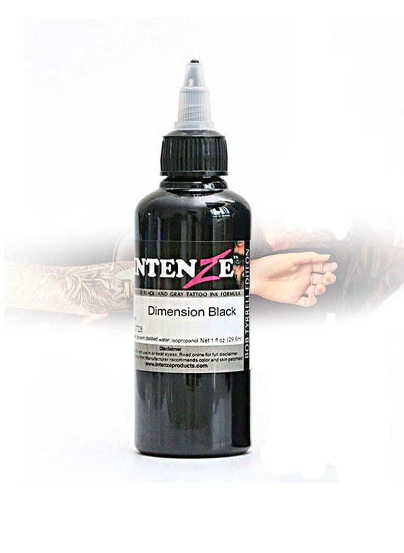 Intenze - Tattoo ink, tattoo equipment, tattoo pigment, black secant fogging pigment, tattoo pigment, easy to color tattoo, friendly tattoo color (black 100ml) - Image 1