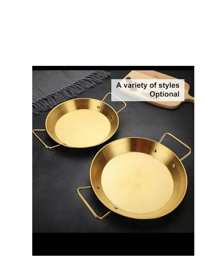 A round gold-plated stainless steel serving bowl, made of stainless steel, size 30 cm.  - Image 3