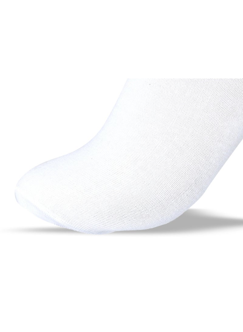 SAM SOCKS Women Set of 3 Long Lycra Stripped Elastic Socks White - Image 5