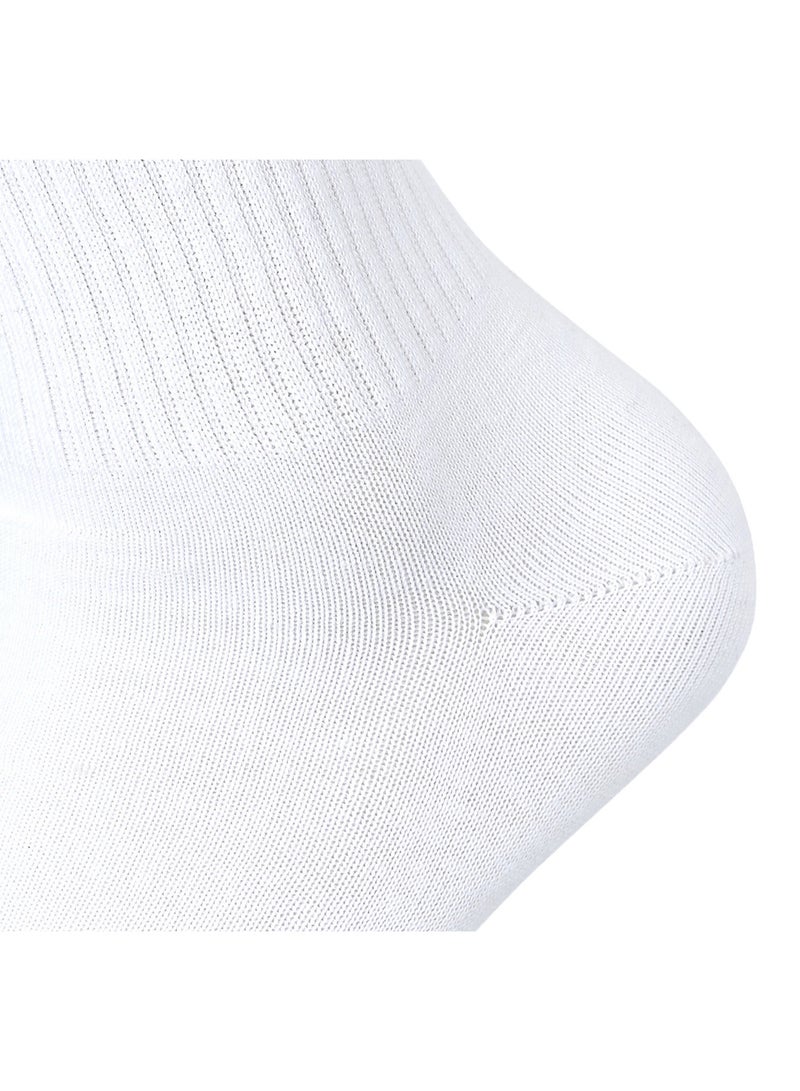 SAM SOCKS Women Set of 3 Long Lycra Stripped Elastic Socks White - Image 3