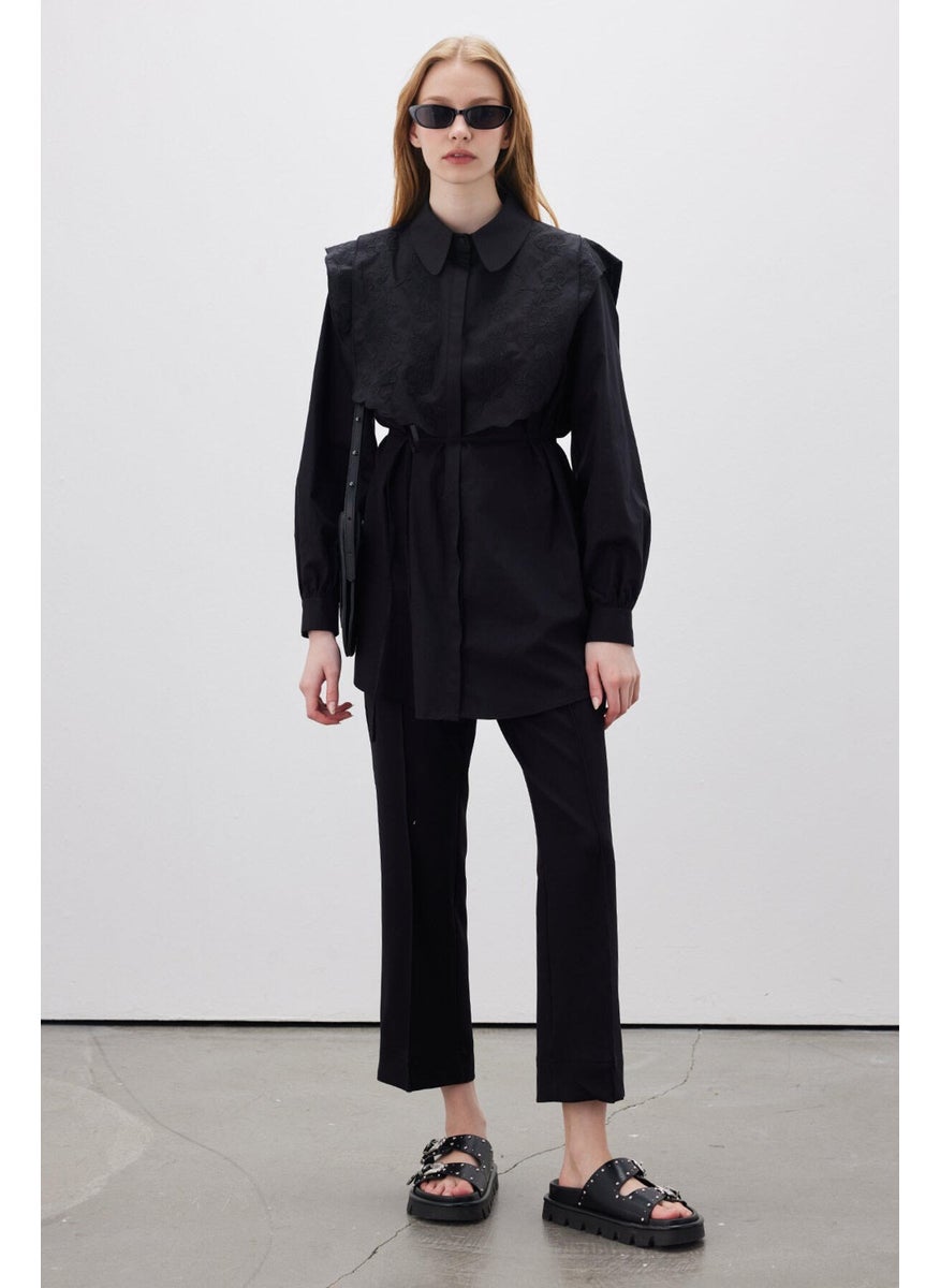 Manuka Straight Cut Trousers Black  - Image 1