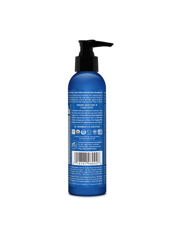 دكتور برونرز دكتور برونر - كريم الشعر العضوي (بنكهة النعناع، 6 أونصة) - بلسم يُترك على الشعر وكريم تصفيف، مصنوع من زيوت عضوية، كريم للشعر يدعم اللمعان والقوة، يغذي فروة الرأس، غير معدل وراثيًا - Image 2