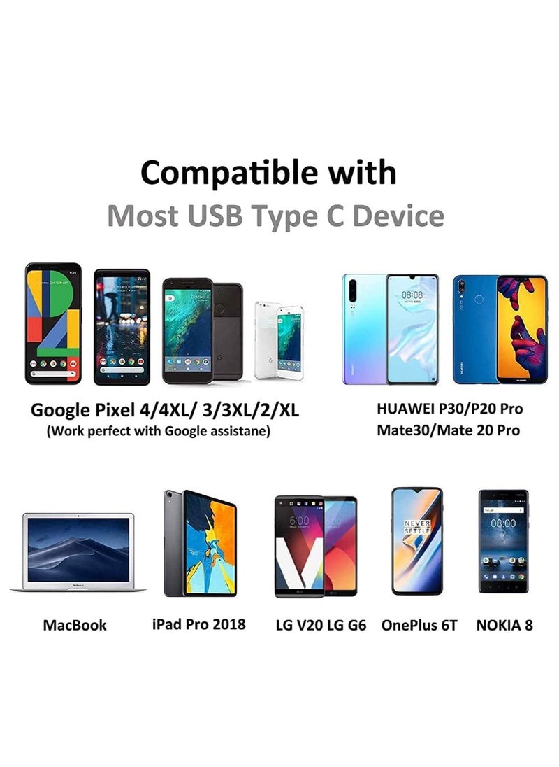 Type C Headphone, Earphones Wired Earbuds Noise Canceling in-Ear Headset with Microphone for Google Pixel 9/8/7/6/5, iPhone 16/15/15 Pro, Samsung Galaxy S24/S23/S22, Oneplus 13/12/11/10/9,Huawei P70/P60/P50/P40