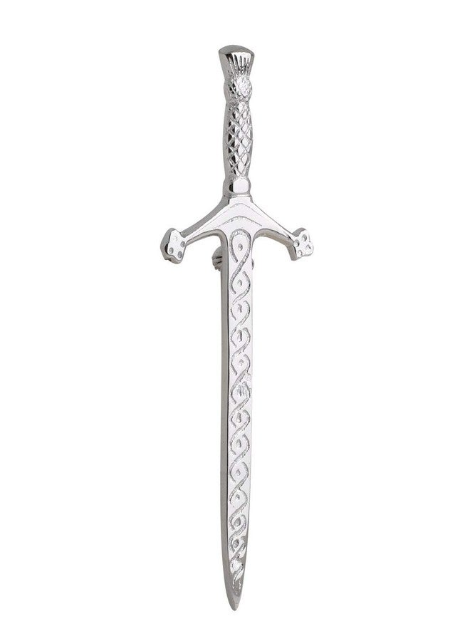 دي أس أس دبابيس الكيلت الاسكتلندية من دي إس إس كيلتس - دبابيس هايلاند مقاس 4 بوصات مع قفل خلفي - تصاميم الشوك، والسلتيك، والقبائل، والتصاميم التقليدية (دبوس سيف سلتيك) - Image 1